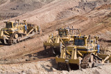 Mining Photo Stock Library - three bulldozers pushing overburden to expose product. ( Weight: 3  New Image: NO)