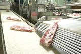 Mining Photo Stock Library - dressed cuts of beef on conveyor to be boxed inside abattoir ( Weight: 3  New Image: NO)