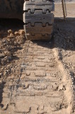 Mining Photo Stock Library - excavator track shot up close ( Weight: 5  New Image: NO)