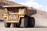 Mining Photo Stock Library - mine site haul truck moving along haul road ( Weight: 2  New Image: NO)