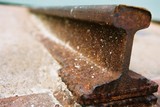 Mining Photo Stock Library - RSJ steel beam cut on mine site.  shot close up. ( Weight: 5  New Image: NO)