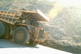 Mining Photo Stock Library - loaded mine truck moving along haul road ( Weight: 2  New Image: NO)