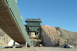 Mining Photo Stock Library - covered coal conveyor being built with hopper and rom in background ( Weight: 5  New Image: NO)