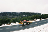Mining Photo Stock Library - snow plow tractor clearing road in mountain high pass. ( Weight: 5  New Image: NO)