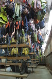 Mining Photo Stock Library - underground miner's change room with all gear hanging from the roof. ( Weight: 5  New Image: NO)