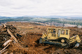Mining Photo Stock Library - large forest ready bulldozers working together to clear land. ( Weight: 5  New Image: NO)