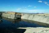 Mining Photo Stock Library - water storage dam at open cut coal mine with high walls. ( Weight: 3  New Image: NO)