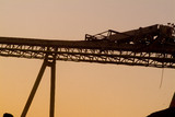 Mining Photo Stock Library - coal conveyor stockpiling at mine site. shot at sunset ( Weight: 3  New Image: NO)