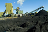 Mining Photo Stock Library - coal wash plant with loader tracks in stockpile.  good generic shot with room for text in foreground. ( Weight: 4  New Image: NO)