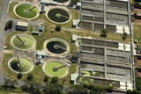 Mining Photo Stock Library - aerial shot of domestic water treatment plant. lots of ponds. ( Weight: 3  New Image: NO)