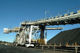 Mining Photo Stock Library - coal spreader delivering coal to stockpile at terminal. ( Weight: 3  New Image: NO)