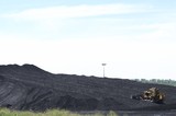 Mining Photo Stock Library - wide shot of bulldozer stockpiling coal ( Weight: 2  New Image: NO)