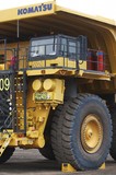 Mining Photo Stock Library - close up of haul truck at go line with wheel chock ( Weight: 2  New Image: NO)