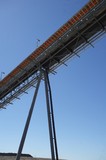 Mining Photo Stock Library - overhead coal conveyor shot from underneath.  production. vertical shot. ( Weight: 1  New Image: NO)