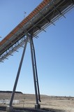 Mining Photo Stock Library - overhead coal conveyor shot from underneath.  production. vertical shot. ( Weight: 1  New Image: NO)