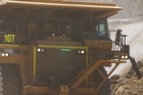 Mining Photo Stock Library - Close up of a 785 haul truck  clearly showing green LED lights on the front. ( Weight: 1  New Image: NO)