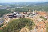 Mining Photo Stock Library - aerial shot of bauxite and alumina refinery with township in background. ( Weight: 1  New Image: NO)