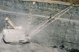 Mining Photo Stock Library - aerial photo of dragline moving overburden in open cut coal mine ( Weight: 1  New Image: NO)
