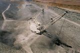 Mining Photo Stock Library - aerial photo of dragline moving overburden in open cut coal mine. access roads ( Weight: 1  New Image: NO)