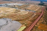 Mining Photo Stock Library - Great aerial shot of an open cut coal mine moving.  All stages of rehabilitation shown. ( Weight: 1  New Image: NO)