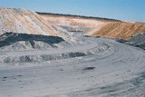 Mining Photo Stock Library - close up of haul road leading down ramp into open cut coal mine pit. ( Weight: 1  New Image: NO)