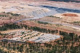 Mining Photo Stock Library - aerial photo of mine camp adjacent to open cut coal mine. ( Weight: 1  New Image: NO)