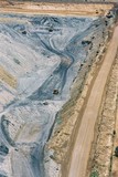 Mining Photo Stock Library - generic library image of open cut coal mine.  aerial vertical shot. ( Weight: 1  New Image: NO)