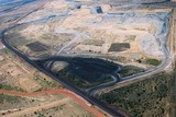 Mining Photo Stock Library - aerial photo of open cut coal mine. ( Weight: 1  New Image: NO)