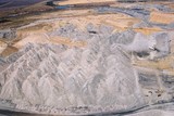 Mining Photo Stock Library - dragline working in open cut coal mine.  great wide aerial photo showing overburden stockpiles. ( Weight: 1  New Image: NO)