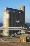 Mining Photo Stock Library - tall storage silos at wharf ( Weight: 1  New Image: NO)
