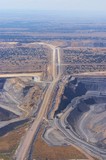 Mining Photo Stock Library - high aerial vertical image of open cut coal mine.  high walls and mine operations clearly seen. ( Weight: 1  New Image: NO)